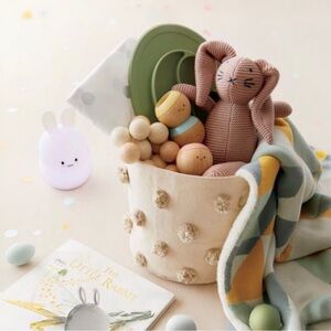 CRATE & KIBS BABY MINT GRAPHIC FUR BLANKET